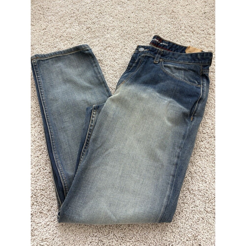 Johnston & Murphy Jeans Men 33X32 Blue Regular Fit Med Wash Limited Edition NWT